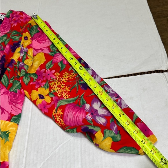 Rixo Target Pink Floral Open Back Cascade Ruffle Dress Womens Plus Size 20W/22W - Picture 10 of 14